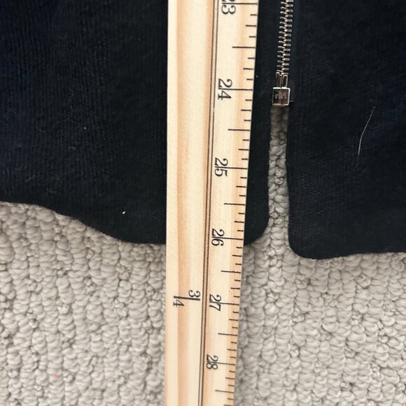 Thakoon Hoodie Womans SZ4/S Black Italian Wool Knit Full Zip Crop Back - Picture 9 of 9